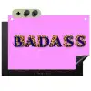 Felroze - Badass - Panterprint - Schaduw Inductie beschemer met haakjes klein -3d