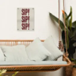 Japandi - Vintage - Decoratie - Rood tuinposter los doek klein -sfeer7