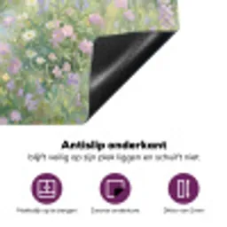 Bloemenveld - Heuvels - Kleurrijk Inductie beschermer vinyl 3mm middel -zzzzzzz-cc-onderkant