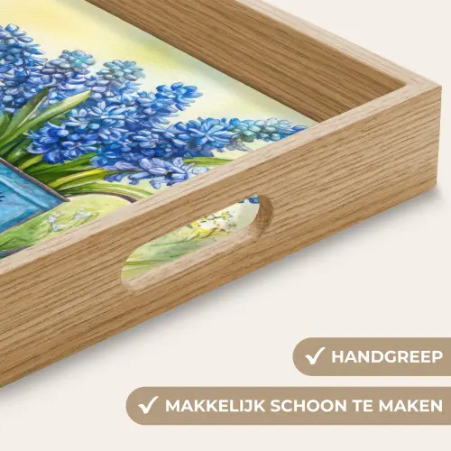 Lavendelbloemen - Quote - Gieter Dienblad Rechthoek middel -USP_HandgreepNL