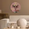Illustratie - Vogel - Vlakken - Kleurrijk Akoestische PET Vilt - Rond klein -sfeer1