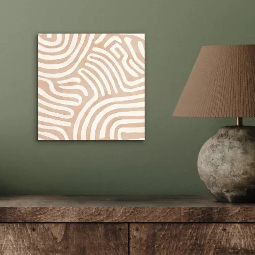Beige - Aardspatroon aluminium wit klein -sfeer2