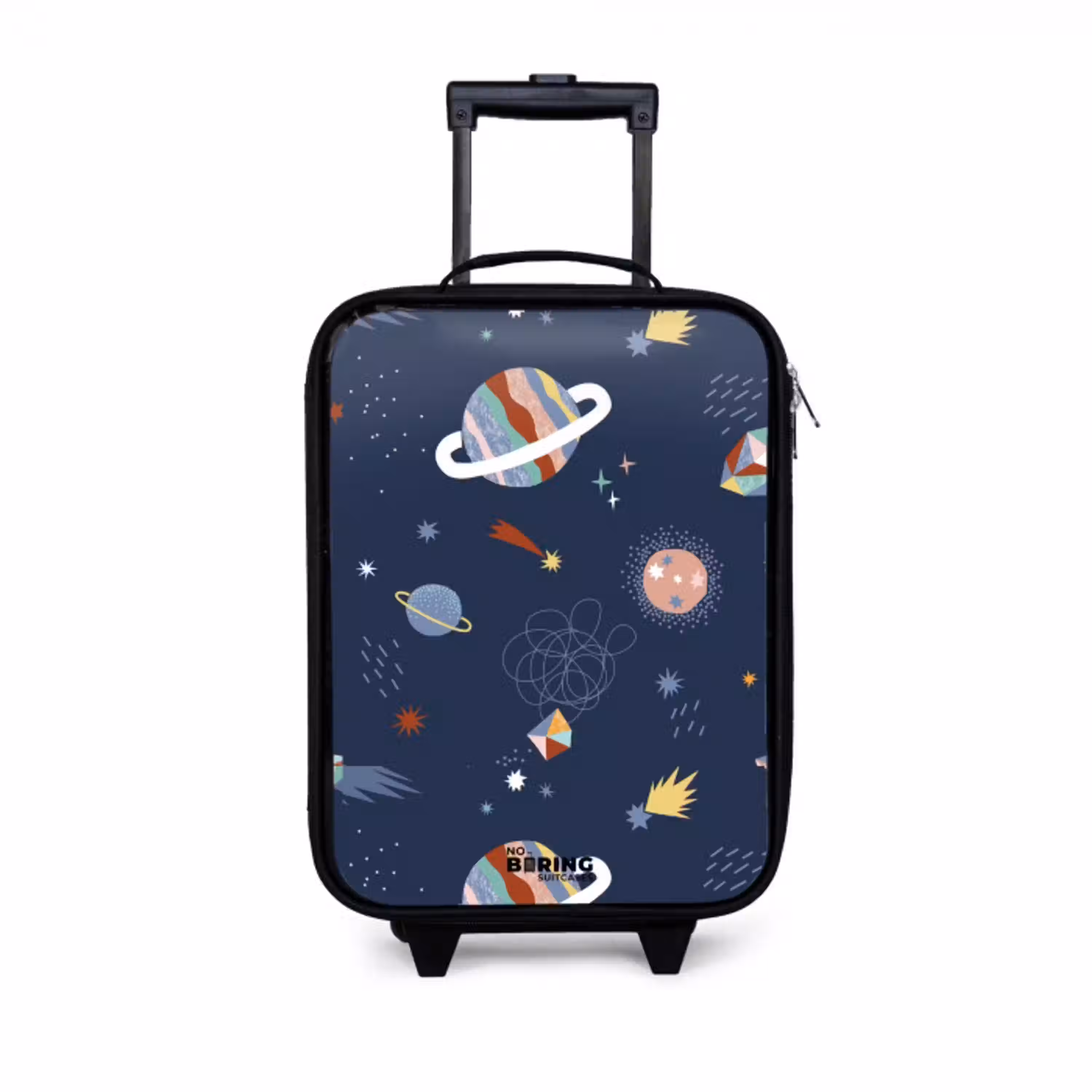 Planeten in de hemel Kinderkoffer - Zwart klein -3d