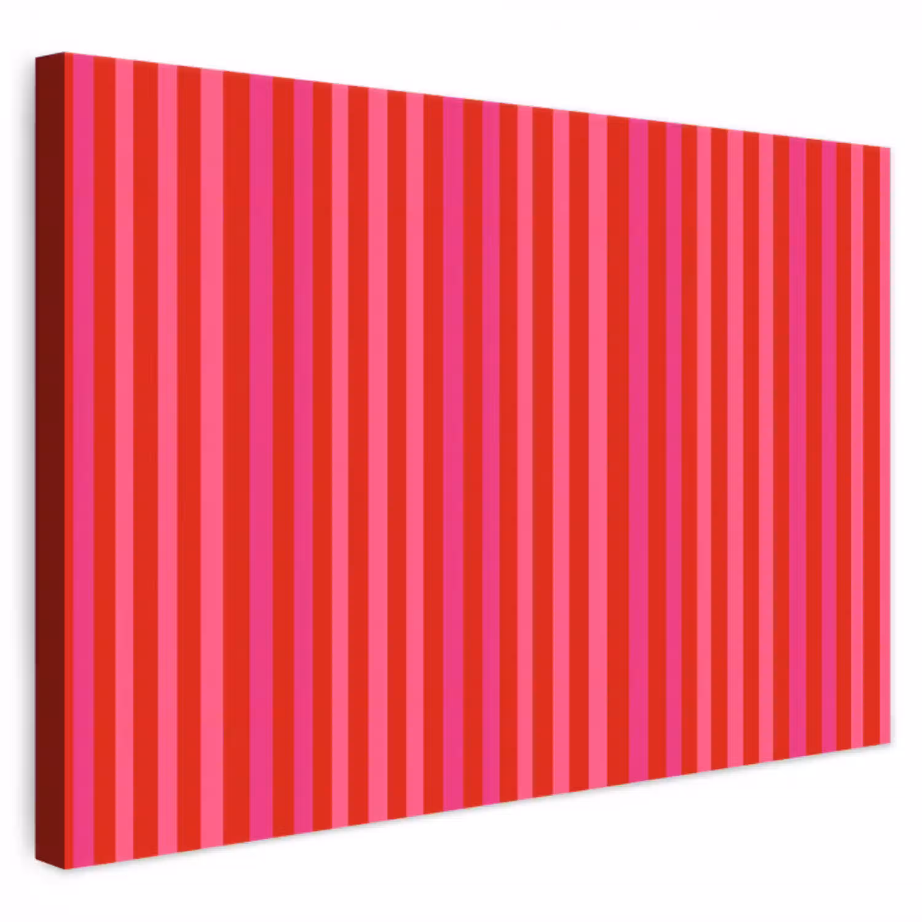 Verticaal - Strepen - Roze canvas 2cm klein 34 -3d