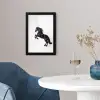 Zwart - Paard - Portret fotolijst zwart zonder passe partout klein -sfeer4