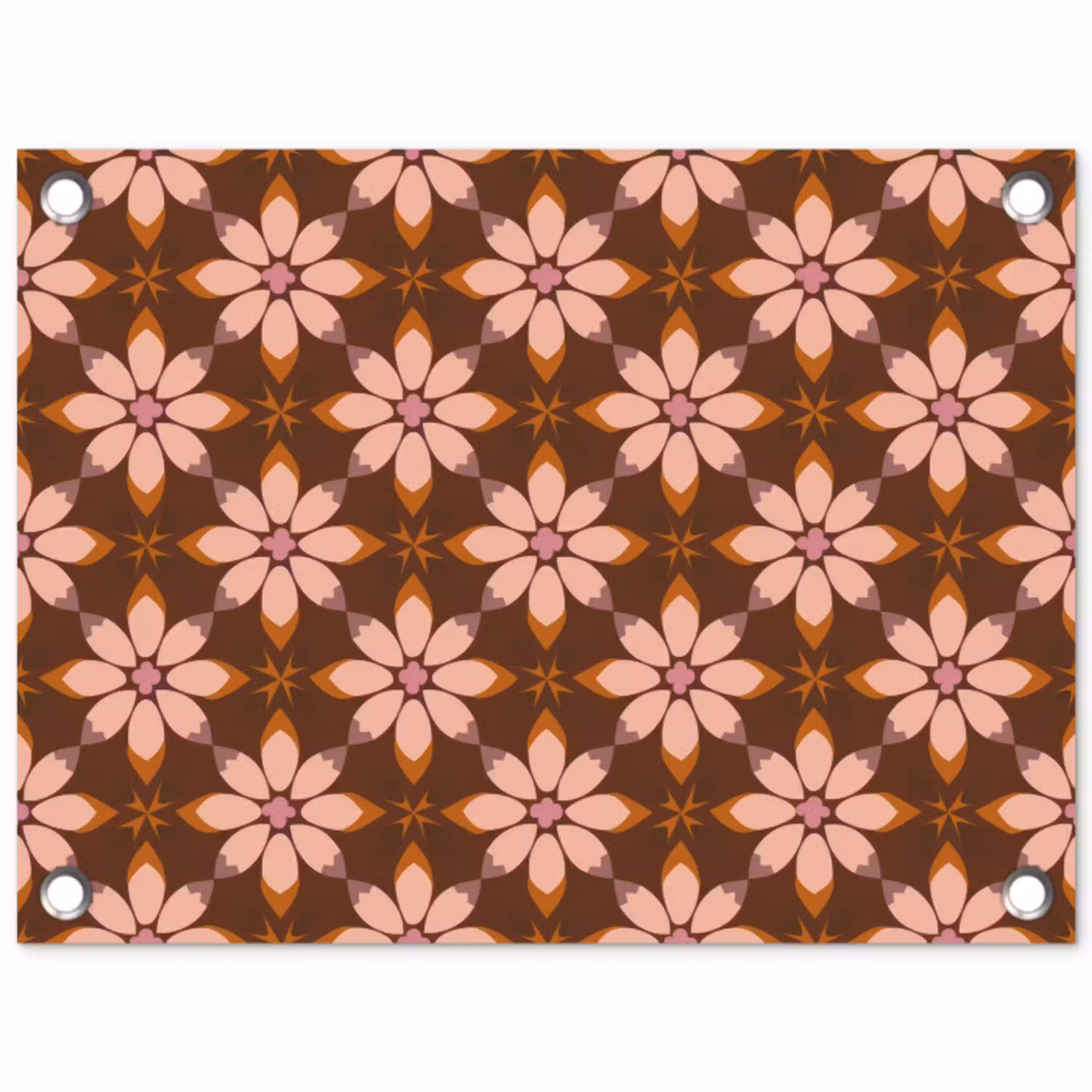 Klassiek - Retro - Bruin tuinposter los doek klein 239 -3d