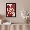 Loveyou - Hart - Rood fotolijst zwart zonder passe partout klein -sfeer5