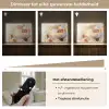 Vlinder - Bloem - Oranje Light Box met batterij (Wandlamp) middel -USP_dimbaarNL