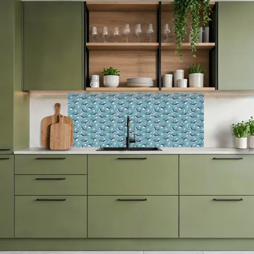 Klein - Oceaan - Walvis - Zeester keuken achterwand 2 middel 871 -sfeer3