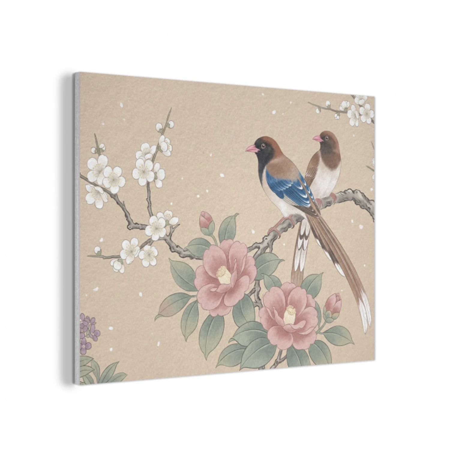 Bloemen - Vogels - Bloemen PET vilt klein -3d