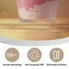 Framboos - Smoothie - Drinken - Roze Akoestische PET Vilt - Rond klein -closeup_NL