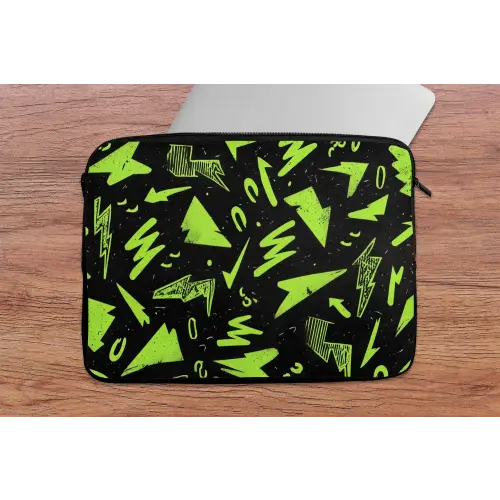 Gaming - Vormen - Pijlen - Abstract - Zwart laptophoes neopreen klein -tafel