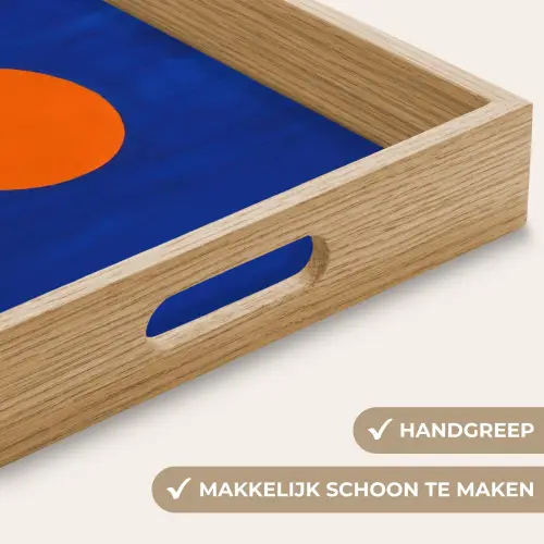 Vorm - Rond - Minimalistisch - Blauw Dienblad Rechthoek middel -USP_HandgreepNL
