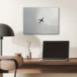 Minimalistisch - Silhouet - Zwart - Vliegtuig PET vilt klein -sfeer5