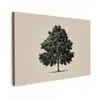 Eikenboom - Schaduw - Egaal canvas 2cm klein -z3d