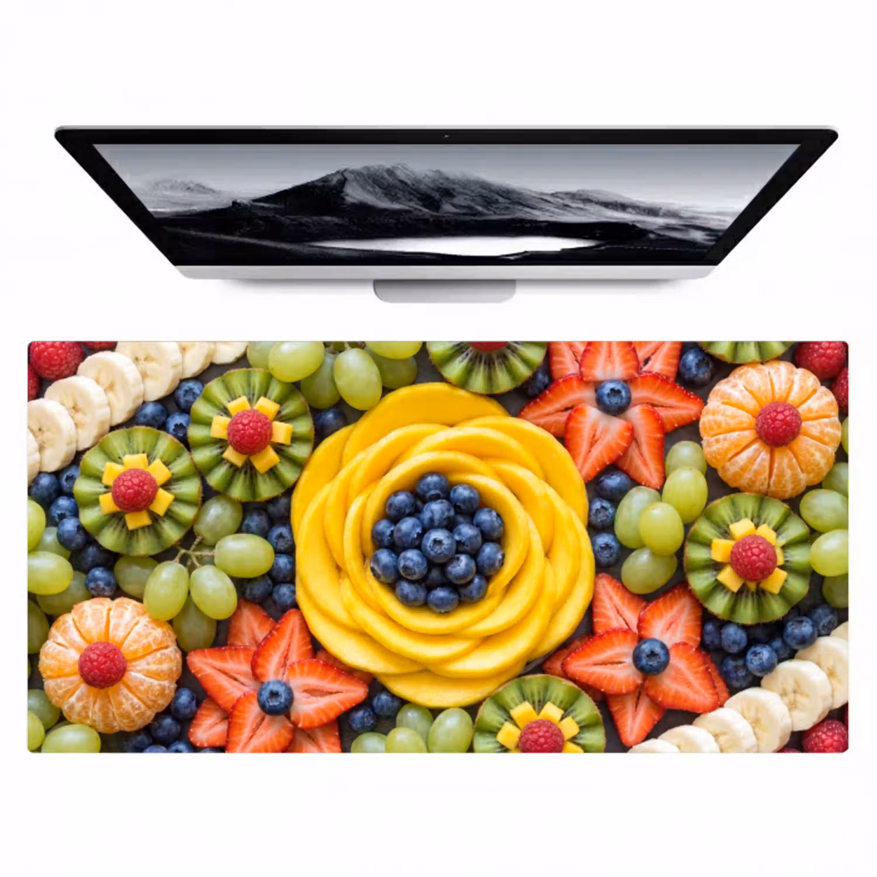 Fruit - Arrangement - Gezond - Kleurrijk - Eten Muismat XXL klein -zzz3d