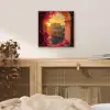 Colosseum - Rome - Roze Bloemen aluminium wit klein -sfeer3