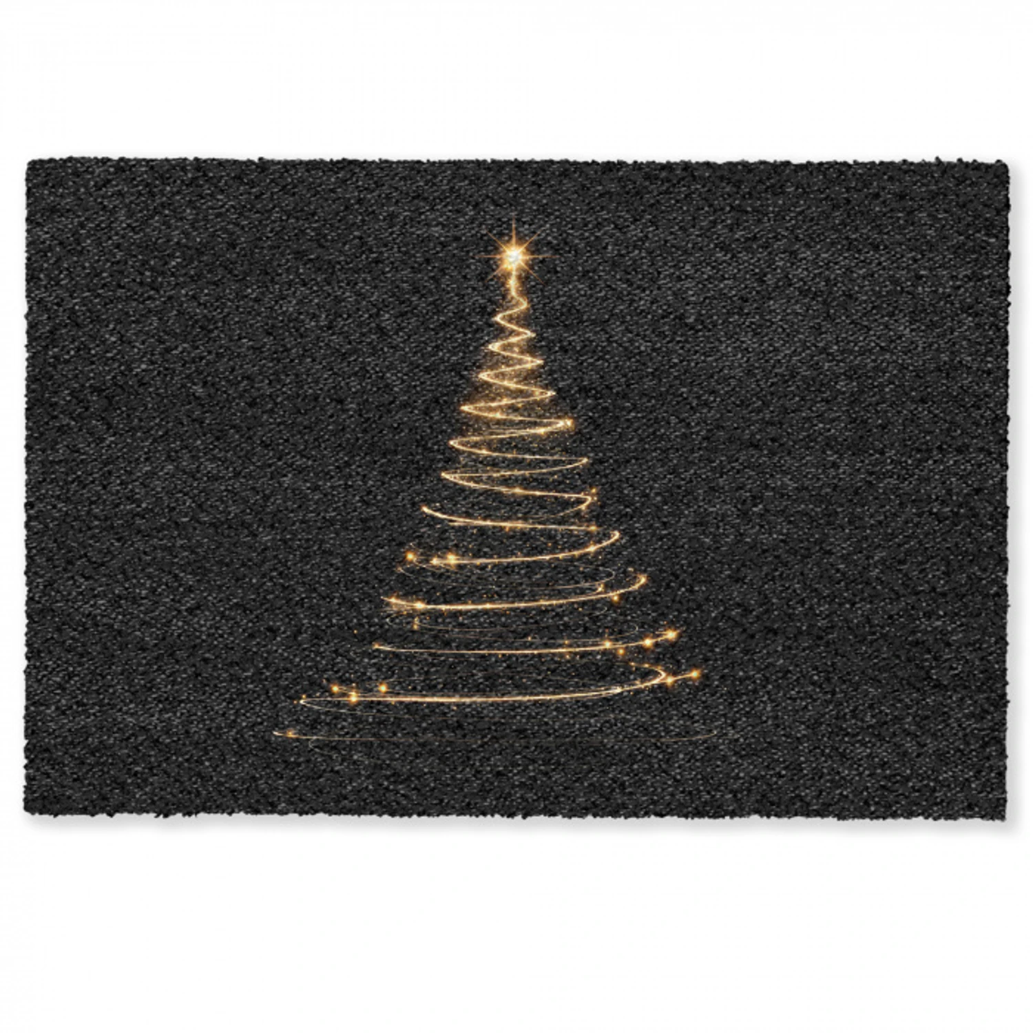Magisch - Kerstboom - Lichtspiralen - Zwart Deurmat klein -zkaufland3d