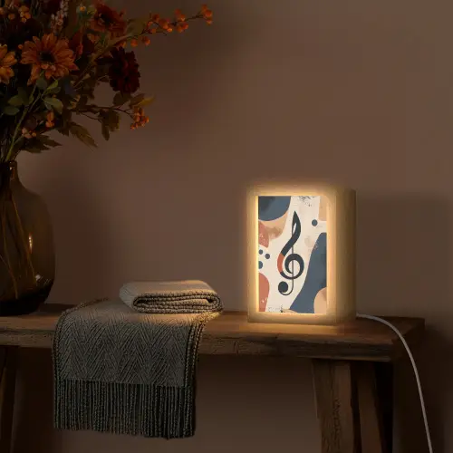 Sleutel - G - Abstract - Beige Light Box met kabel (Tafellamp) klein -sfeer4