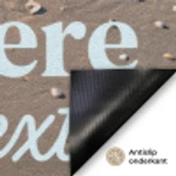 Where to next - Strand - Voetstappen Deurmat klein -antislip_NL