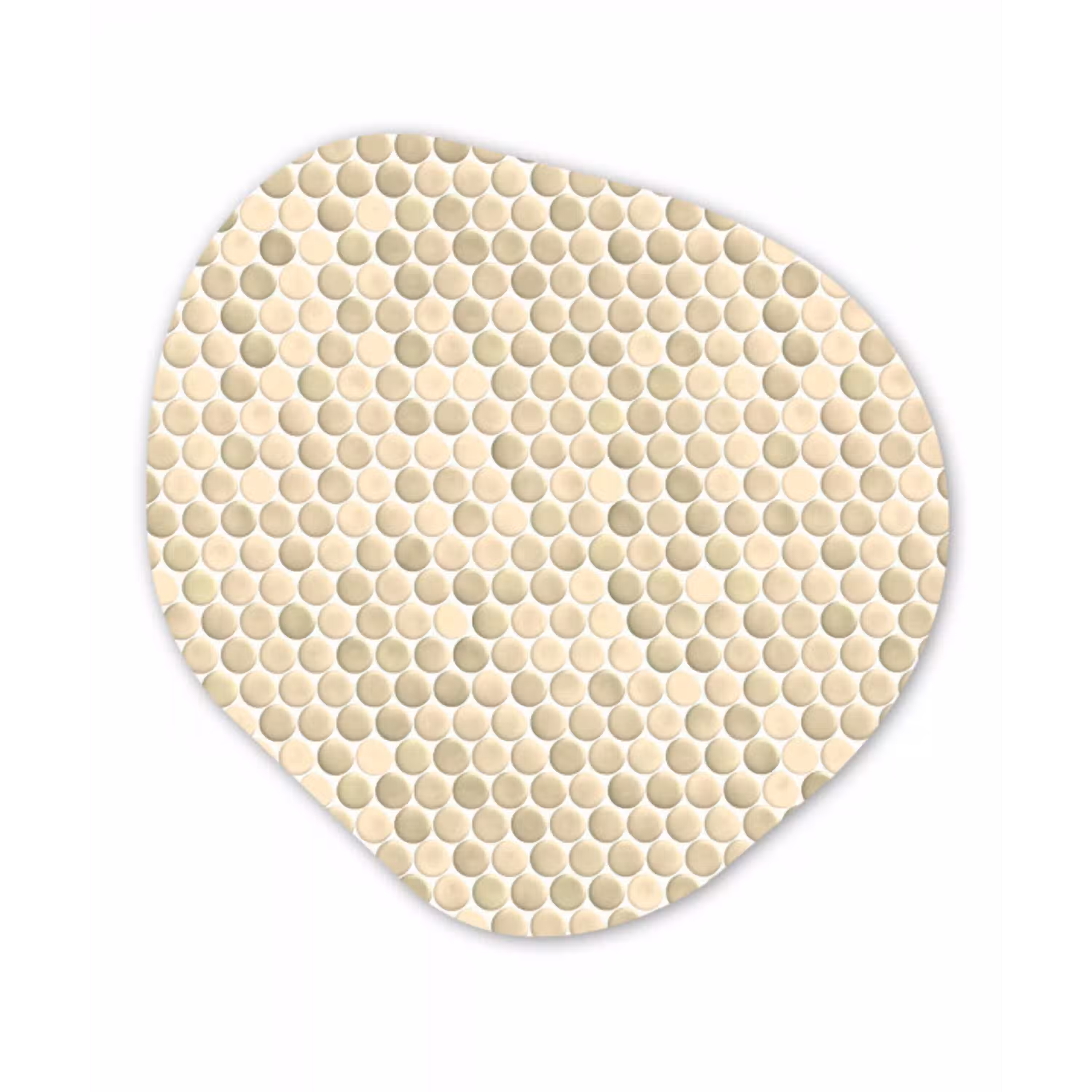 Penny - Mozaïek - Zand Wandcirkel Organisch Aluminium middel 851 -3d