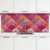 Patronen - Art Deco - Roze - Bloemen keuken achterwand 2 middel 871 -3d