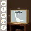 Dino - Brachiosaurus - Dinosaurus - Blauw Light Box met batterij (Wandlamp kind) middel -USP_websiteoverzichtNL