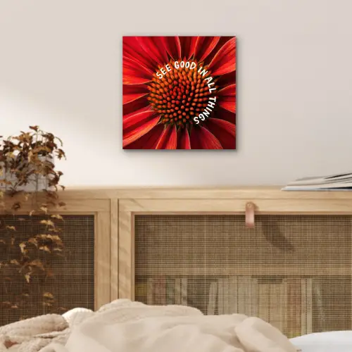 Close up - Bloem - Quote - Rood aluminium wit klein -sfeer3