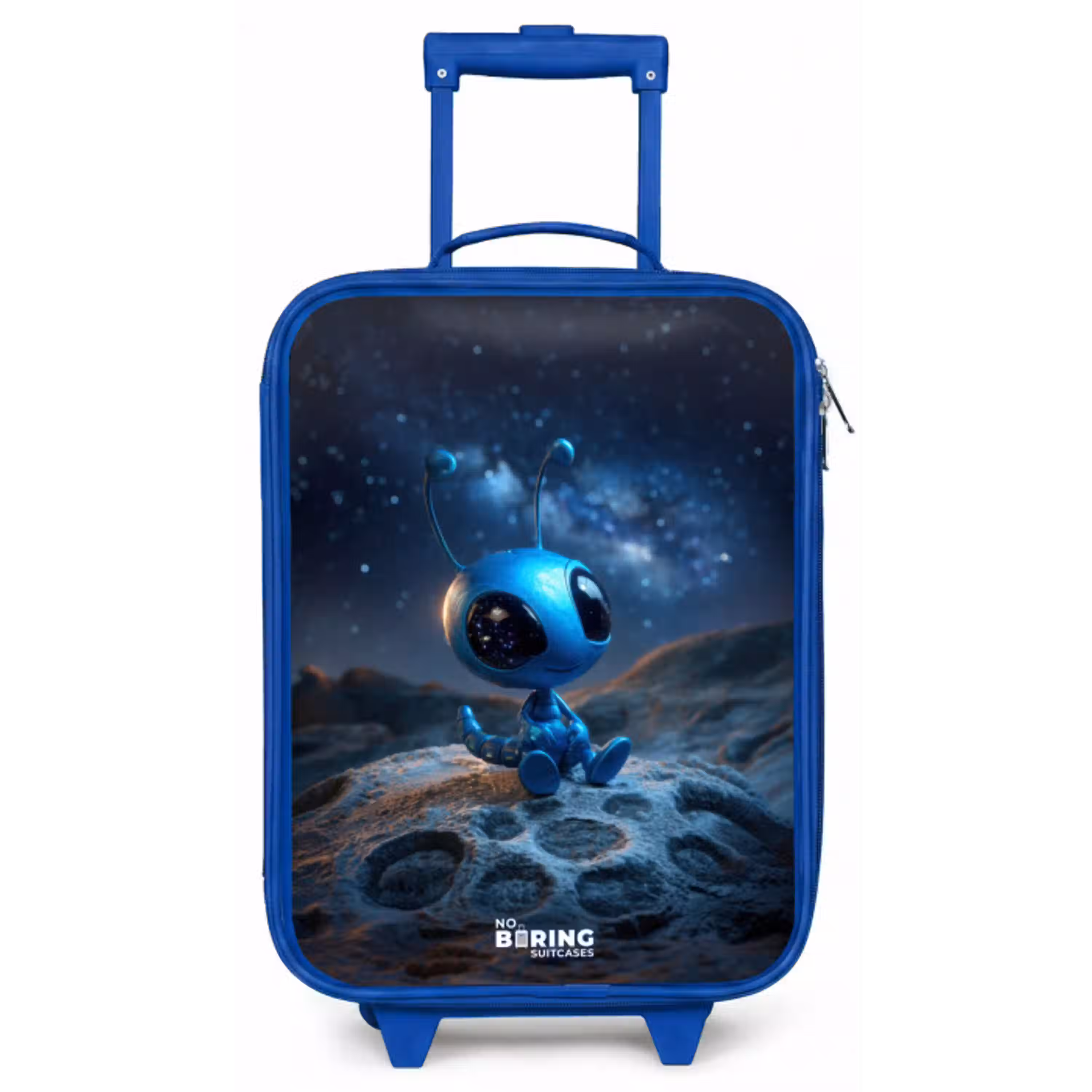 Blauw buitenaards wezentje onder sterrenhemel Kinderkoffer - Blauw klein -zz3dotto