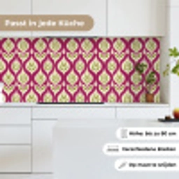 Retro - Floraal - Paars keuken achterwand 2 middel 871 -sfeer4_DE