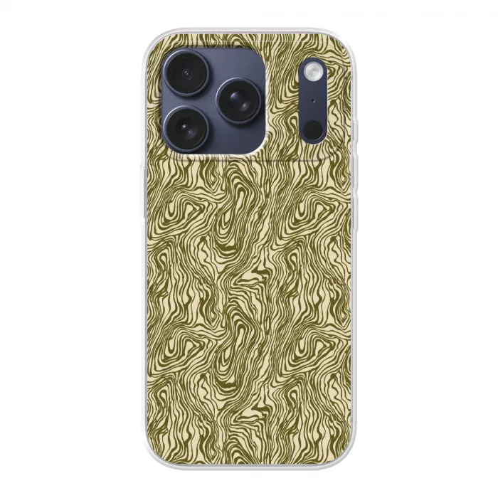 Abstract - Marmer - Groen Telefoonhoesje iPhone 17 Pro klein 878 -3d