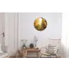 Bos - Herfst - Zon - Landschap - Natuur Wandcirkel aluminium klein -woonkamer