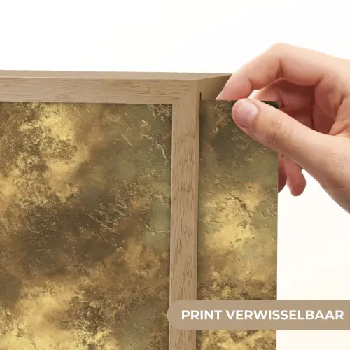 Antiek - Metaallook - Goud Light Box met batterij (Wandlamp) middel 907 -USP_websiteprintNL