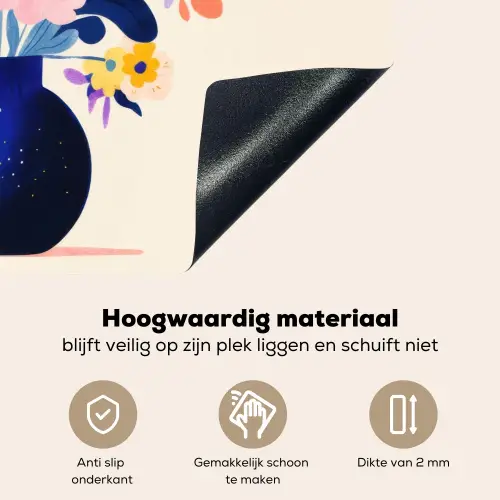 Vaas - Bloemen - Boeket Inductie beschemer met haakjes klein -ky-onderkant-nl