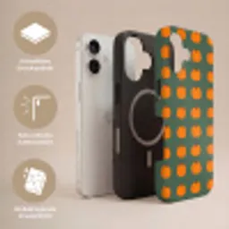 Pompoen - Patroon - Oranje Toughcase MagSafe Apple iPhone 17 klein 1017 -USP_Lagen_DE
