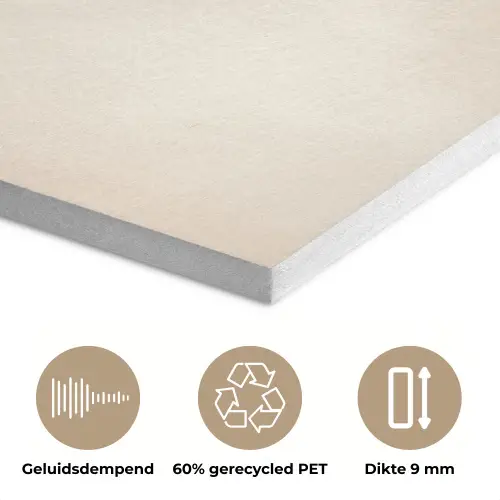 Japandi - Wabi sabi - Beige PET vilt klein -closeup_NL