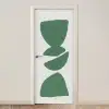 Abstract - Groen - Vormen - Modern deurposter klein -3d_beige