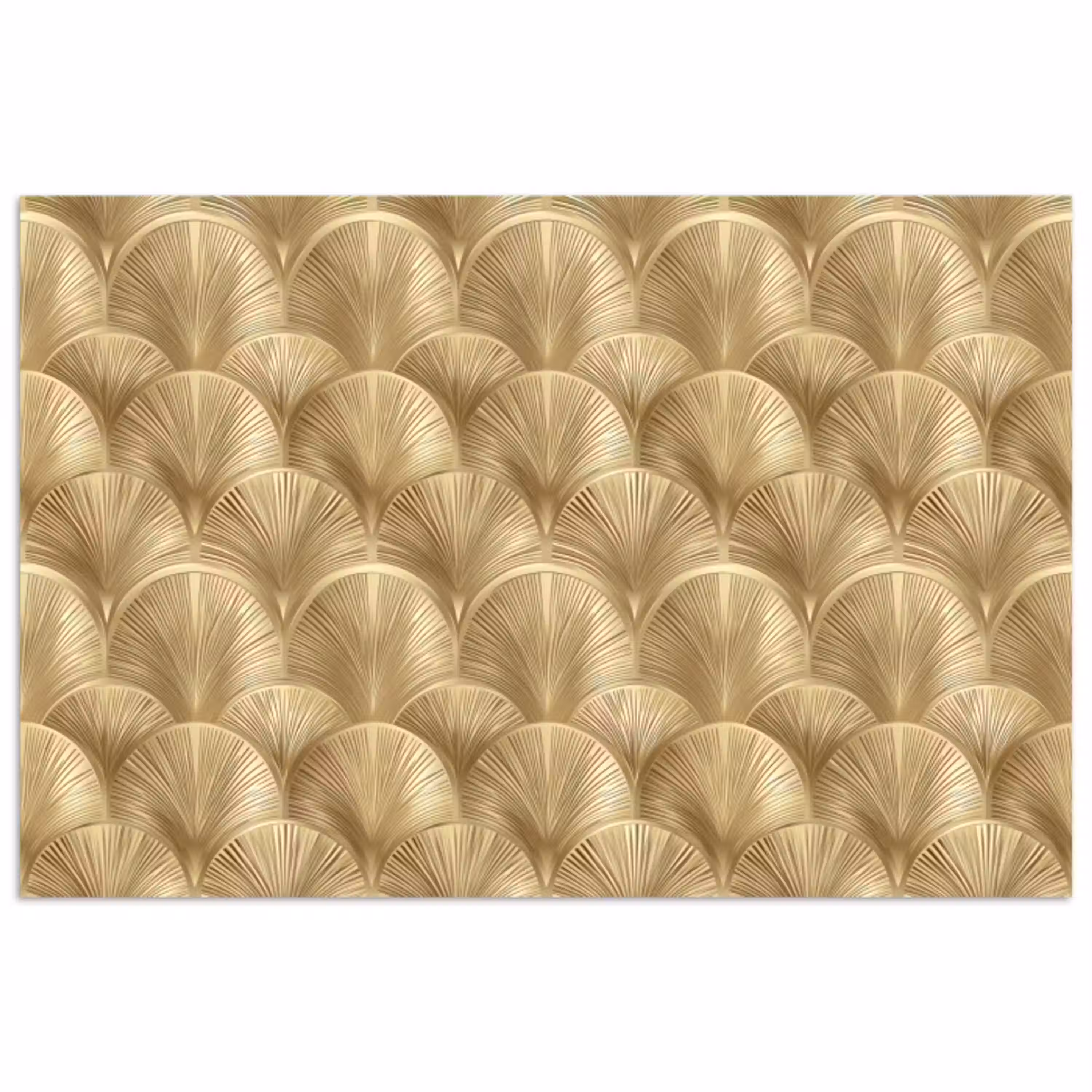Patroon - Waaier -  Goud poster papier klein 62 -3d