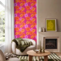 Zomers - Hibiscus - Kleurrijk Behang Vinyl klein 1060 -sfeer2