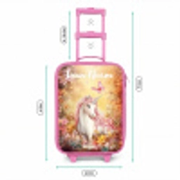Eenhoorn - Vlinder - Roze - Manen Kinderkoffer - Roze klein -productfoto_formaten