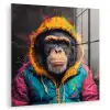 Graffiti - Chimpansee - Jas - Aap - Verf plexiglas 5mm klein -zzzproduct_nieuw
