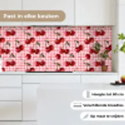 Kersen - Blokken - Rood keuken achterwand 2 middel 871 -sfeer4_NL