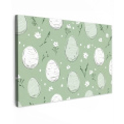 Groen - Eieren - Patroon Tuinposter op houten frame 2 cm dik klein -3d