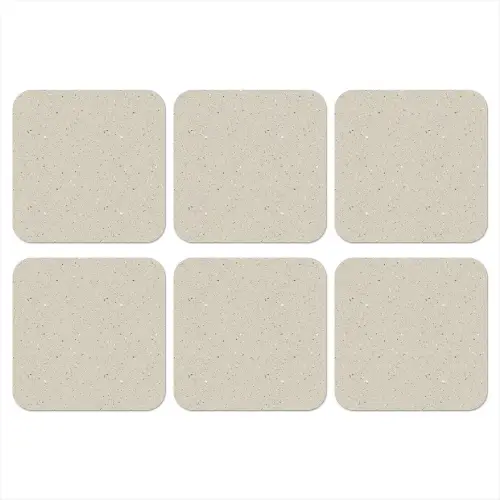 Lichtbeige - Terrazzo - Grijs onderzetter kurk middel 366 -3d