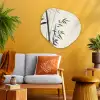 Japandi - Bamboe - Beige Wandcirkel Organisch Plexiglas middel -sfeer4