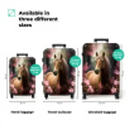 Koffer - Paard - Bloemen - Roze - Natuur - Bos NBS - Handbagage koffer - Kinderen Unisex middel zzzzzzVergelijking_3EN