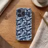 Botanisch - Patroon - Blauw Telefoonhoesje iPhone 17 Pro klein 878 -sfeer1