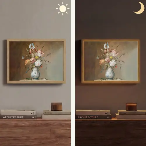 Oude meesters - Bloemen - Balthasar van der Ast Light Box met batterij (Wandlamp) middel -sfeer3