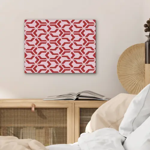 Roze - Rood - Geometrisch - Patroon PET vilt klein 837 -sfeer3
