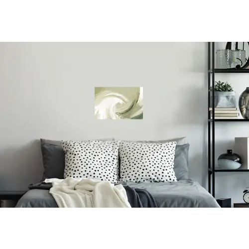 Abstract - Penseelstreken - Golven - Groen Muursticker klein -slaapkamer